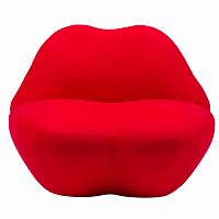 кресло губы heller kiss красный кашемир в Махачкале