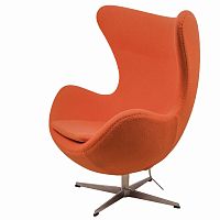 кресло egg chair кашемир оранжевое в Махачкале