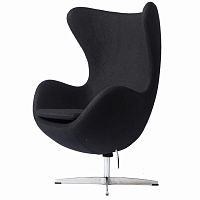 кресло egg chair кашемир черное в Махачкале