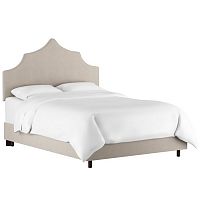 кровать двуспальная 160х200 бежевая camille light gray velvet в Махачкале