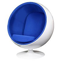 кресло eero ball chair синее с белым в Махачкале