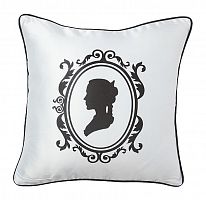подушка с принтом ladies' profile white в Махачкале