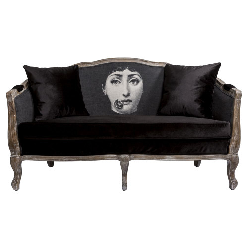 диван «комплимент» fornasetti прямой черный в Махачкале