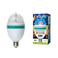светодиодный светильник-проектор (09839) volpe disko uli-q301 03w/rgb/e27 white в Махачкале