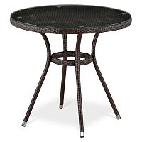стол из иск. ротанга t283ant-w51-d80 brown в Махачкале