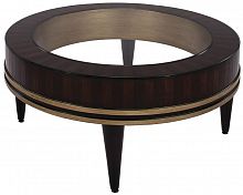 стол журнальный round низкий коричневый, прозрачный в Махачкале