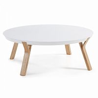 журнальный столик solid la forma (ex julia grup) белый с матовым лаком в Махачкале