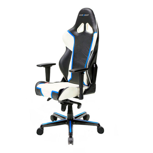 кресло геймерское dxracer racing черно-бело-синее в Махачкале