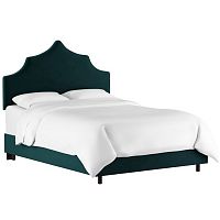 кровать двуспальная 160х200 зеленая camille light peacock velvet в Махачкале
