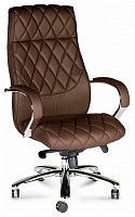 кресло для руководителя norden chairs бонд, обивка: искусственная кожа, цвет: экокожа темно-коричневая в Махачкале