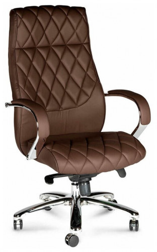 кресло для руководителя norden chairs бонд, обивка: искусственная кожа, цвет: экокожа темно-коричневая в Махачкале
