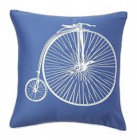 подушка с ретро-велосипедом retro bicycle blue в Махачкале