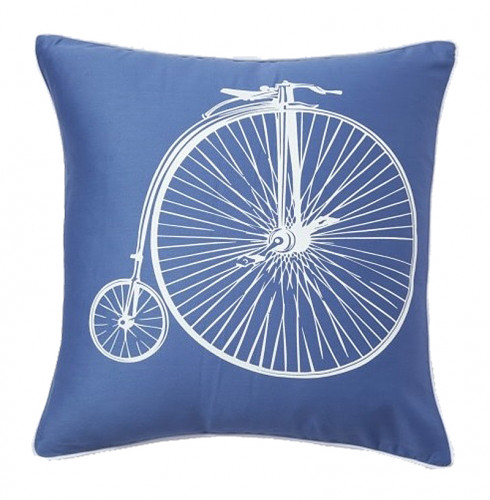подушка с ретро-велосипедом retro bicycle blue в Махачкале