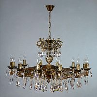 подвесная люстра ambiente leon 2128/12 pb tear drop бронза в Махачкале