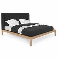 кровать полутораспальная 140x200 темно-серая fly soft new в Махачкале