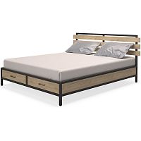 кровать двуспальная 160х200 светло-коричневая neo loft в Махачкале