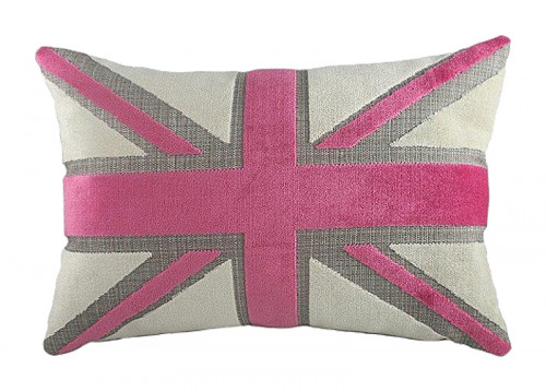 подушка с британским флагом pink velvet в Махачкале