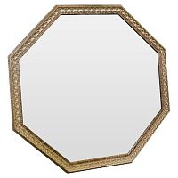 зеркало восьмиугольное золотое с резьбой golden light в Махачкале