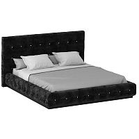 кровать двуспальная 160х200 черная kristal black в Махачкале
