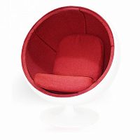 кресло ball chair бело-красное в Махачкале