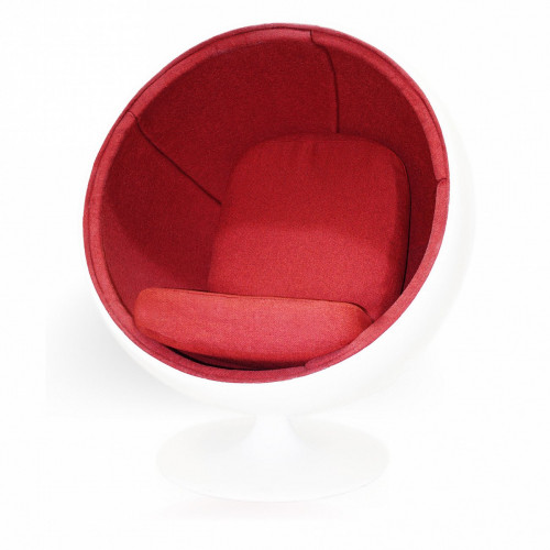 кресло ball chair бело-красное в Махачкале