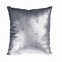 подушка с пайетками серебристо-серая 45*45см в Махачкале