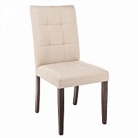 стул деревянный madina dark walnut / fabric cream в Махачкале