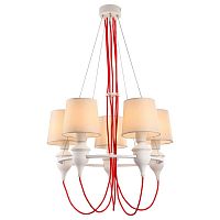 подвесная люстра arte lamp sergio a3325lm-5wh белая в Махачкале