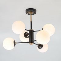 потолочная люстра eurosvet austin 70091/6 черная белая в Махачкале