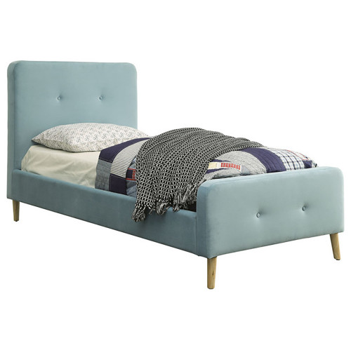 кровать button tufted flannelette blue 90х200 в Махачкале