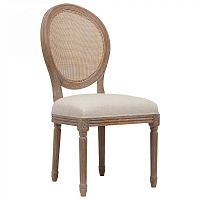 стул vintage french round cane back кремовый лён в Махачкале