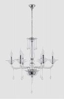 подвесная люстра crystal lux monica sp6 chrome/transparent в Махачкале