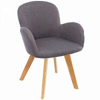стул деревянный стул asia wooden legs / grey fabric в Махачкале