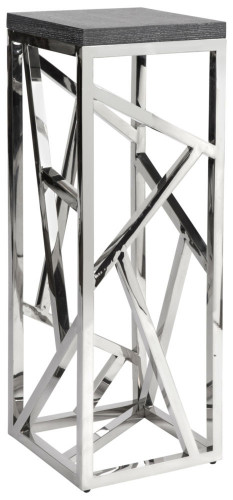 консоль geometric высокая 40x40x110 металл, серая столешница в Махачкале