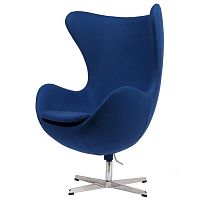 кресло egg chair кашемир синее в Махачкале