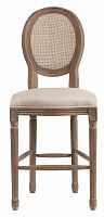 барный стул vintage french round cane back кремовый лен в Махачкале