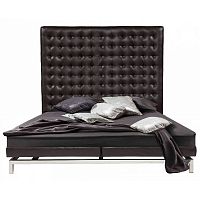 кровать двуспальная 180х200 коричневая из экокожи boss bed в Махачкале