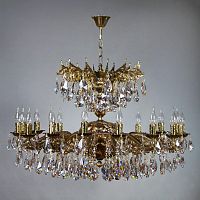 подвесная люстра ambiente leon 2128/16 pb tear drop бронза в Махачкале