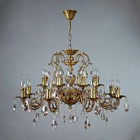 подвесная люстра ambiente alicante 8888/8+8 ab tear drop бронза в Махачкале