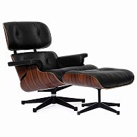 кресло eames style lounge chair & ottoman черное в Махачкале