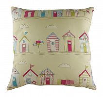подушка с принтом beach huts pink в Махачкале