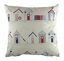 подушка с принтом beach huts blue в Махачкале