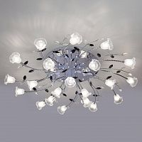 потолочная светодиодная люстра eurosvet florescence 80114/21 хром/белый в Махачкале