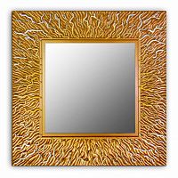 зеркало золотое квадратное 74х74 см с декором коралл coral в Махачкале