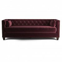 диван chesterfield florence трехместный прямой бордовый в Махачкале