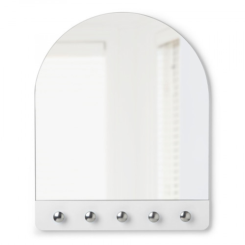 зеркало-арка с крючками белое peek в Махачкале