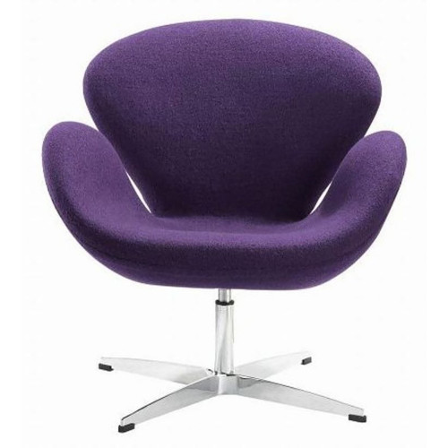 кресло swan chair шерсть фиолетовое в Махачкале