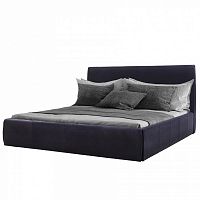 кровать двуспальная с мягкой спинкой 190х200 черная amy bed р в Махачкале