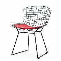 стул bertoia side кожаный standart черный в Махачкале