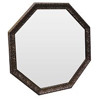 зеркало восьмиугольное черное с резьбой copper lava в Махачкале